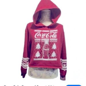Coca Cola Christmas Cropped Hoodie XL